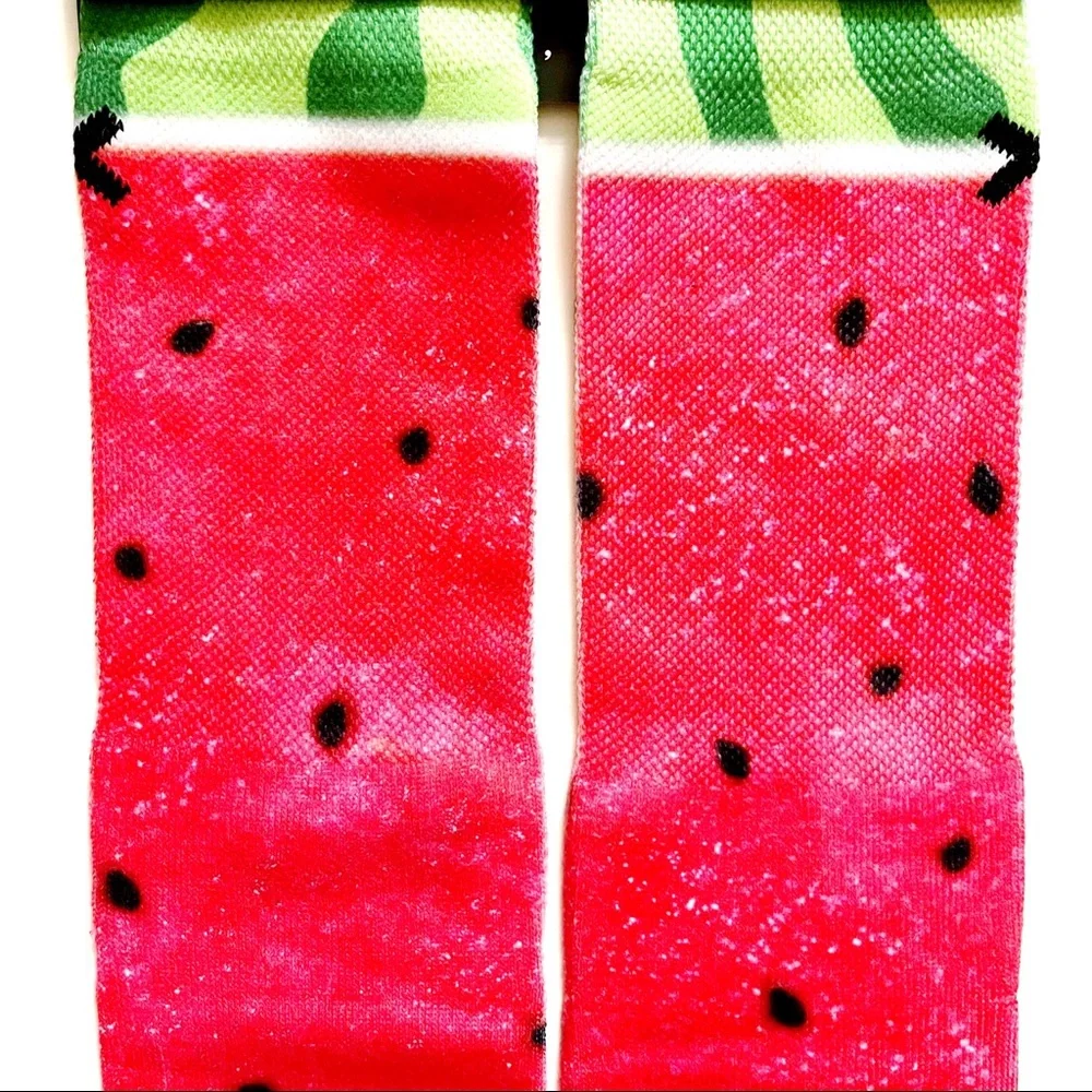 Odd Sox Watermelon Slice Crew Socks Mens Womens Fruit Fruity Fun Gift New NWT